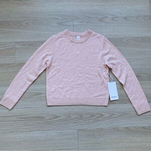 Lululemon Cashmere Slim-Fit Crewneck Sweater Pink NWT Size Medium